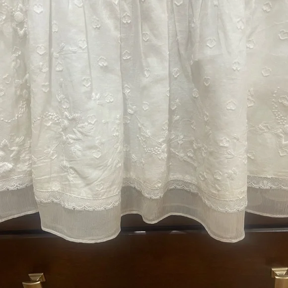 Loveshackfancy Ilona mini skirt in white Size Small